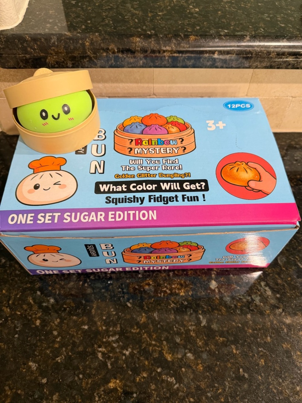 Set of 12 Rainbow Mystery Squishy Dumpling Toy